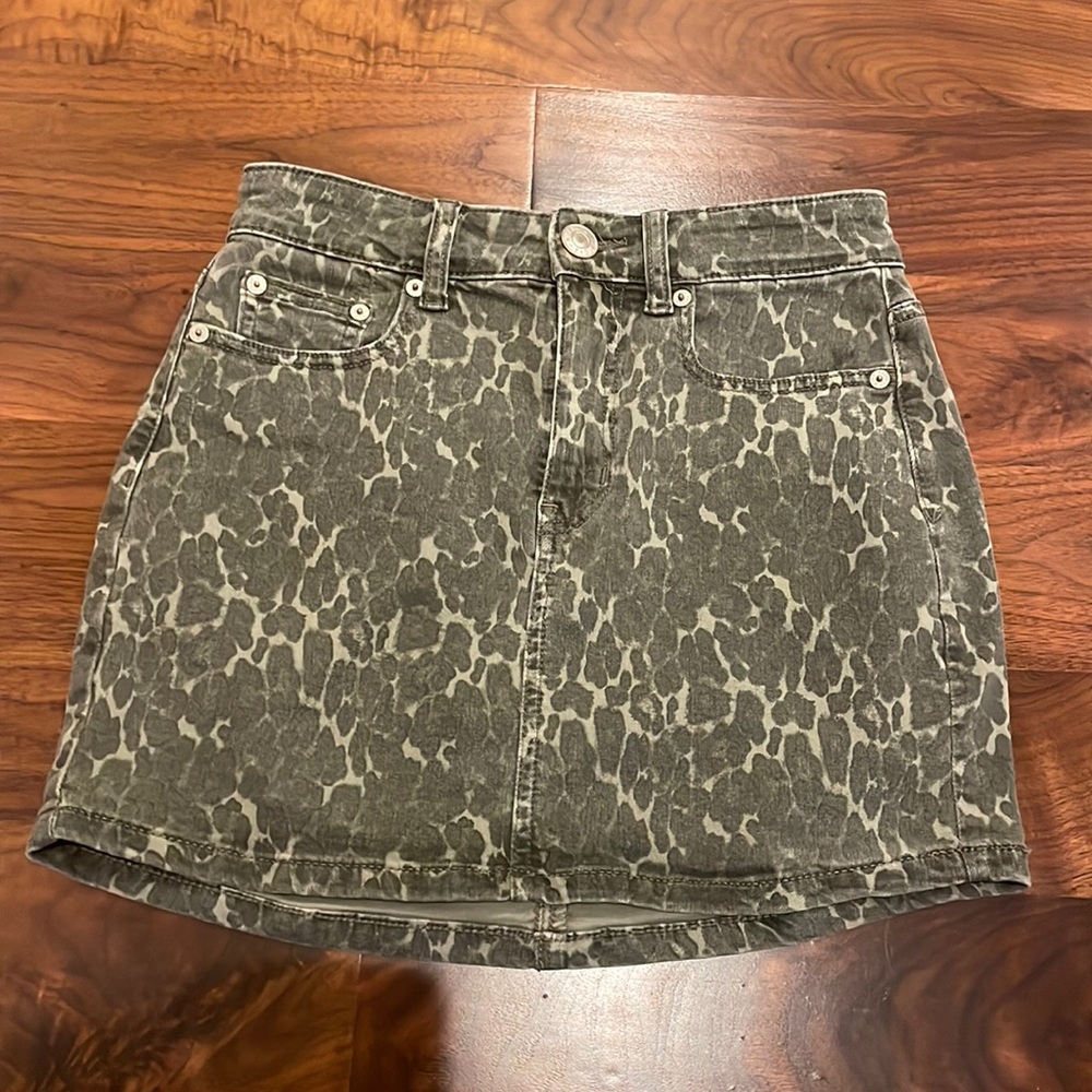 American Eagle Camo Jean Skirt